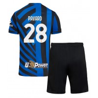 Inter Milan Benjamin Pavard #28 Fußballbekleidung Heimtrikot Kinder 2024-25 Kurzarm (+ kurze hosen)